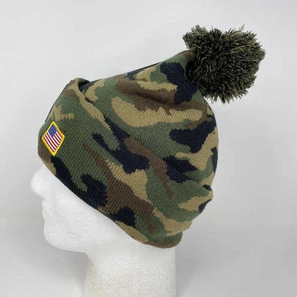 Philadelphia‎ 76ers Camo Beanie Salute Army Hat NBA Basketball Sixers Fleece - Picture 4 of 8
